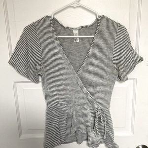 Caution To The Wind Wrap Blouse